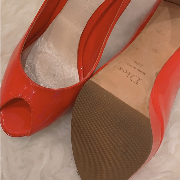 Dior Peep Toe Patent Heels - Picture 8 of 8